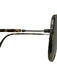 Krewe Brown, Silver & Green Acetate Gunmetal Hardware Tortoise Shell Sunglasses Brown, Silver & Green