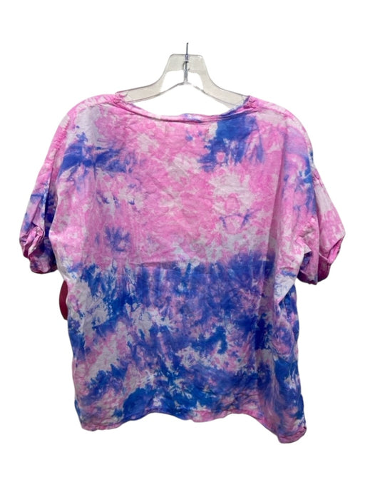 Cali by Cali Dreaming Size S Pink & blue Cotton Tie Dye Short Sleeve Top Pink & blue / S