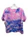 Cali by Cali Dreaming Size S Pink & blue Cotton Tie Dye Short Sleeve Top Pink & blue / S