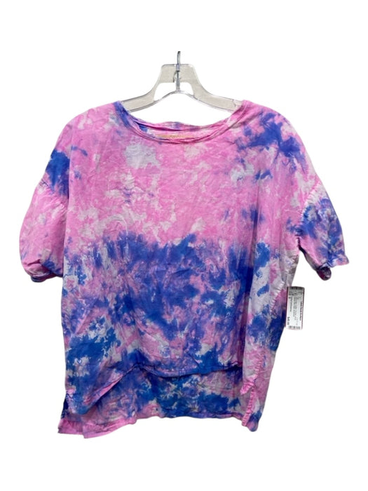 Cali by Cali Dreaming Size S Pink & blue Cotton Tie Dye Short Sleeve Top Pink & blue / S