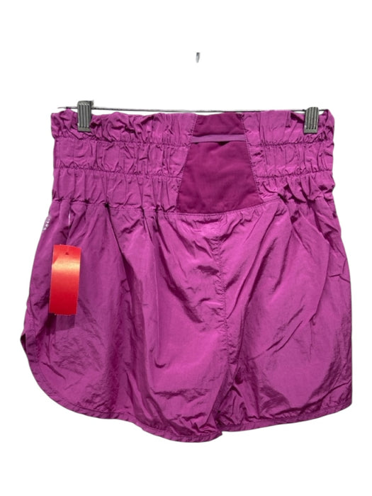 FP Movement Size M Pink Nylon High Rise Elastic Waist Shorts Pink / M