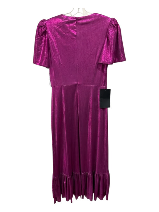 Pomander Place Size M Fuscia Pink Polyester Blend Short flutter sleeve Dress Fuscia Pink / M