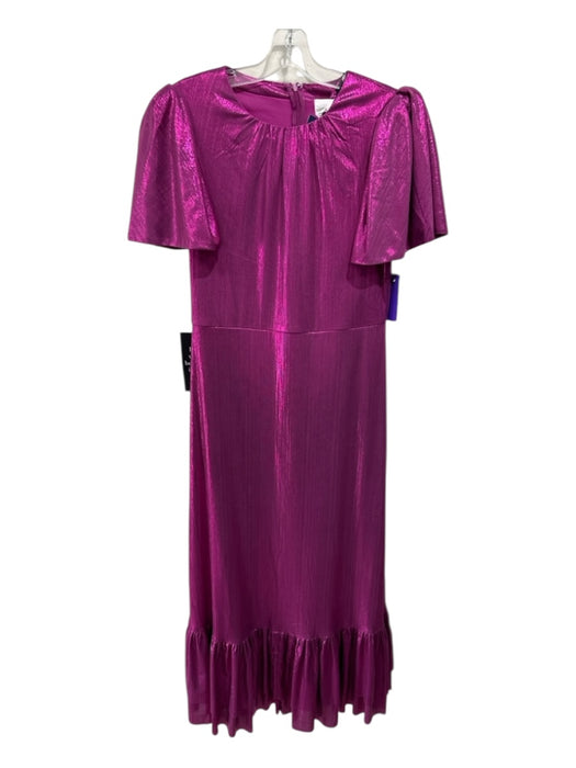 Pomander Place Size M Fuscia Pink Polyester Blend Short flutter sleeve Dress Fuscia Pink / M