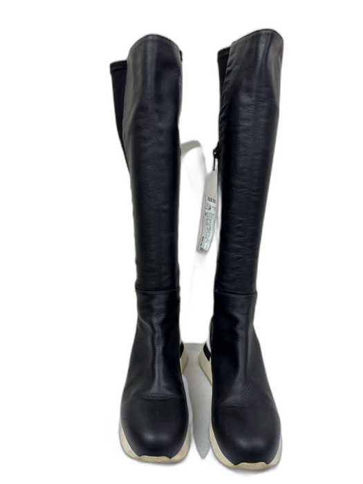 Paloma Barcelo Shoe Size 38 Black & White Leather Upper Knee High Sock Boots Black & White / 38