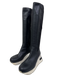 Paloma Barcelo Shoe Size 38 Black & White Leather Upper Knee High Sock Boots Black & White / 38