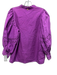 Antik Batik Size M/40 Purple Cotton Long Balloon Sleeve 1/2 Button Top Purple / M/40