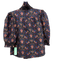 Love The Label Size S Blue, Black & Multi Cotton 1/2 Sleeve Fly Button up Top Blue, Black & Multi / S