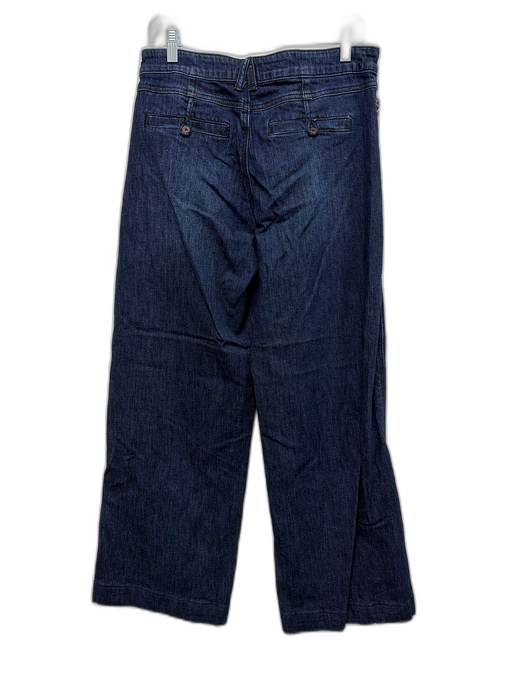 Pilcro Size 28 Dark denim Cotton Zip & Button Button Detail Mid Rise Jeans Dark denim / 28