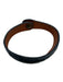 No Brand Navy Blue Croc Embossed Leather Push Clasp Cuff Bracelet Navy Blue