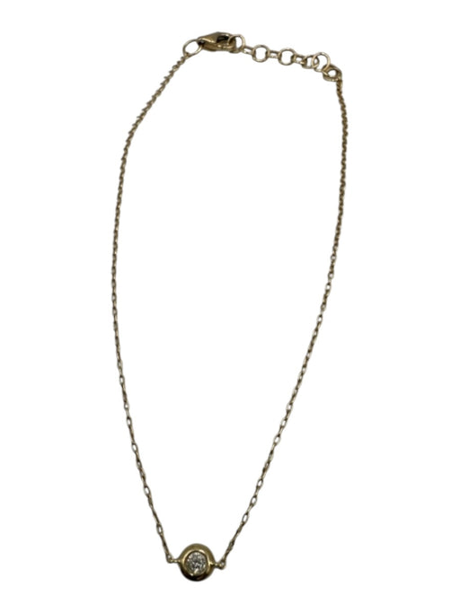 No Brand Yellow Gold 14K Diamond Chain Dainty Bracelet Yellow Gold