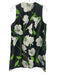 Tuckernuck Size S Black & Green Polyester Back Zip Floral Print Mini Dress Black & Green / S