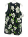 Tuckernuck Size S Black & Green Polyester Back Zip Floral Print Mini Dress Black & Green / S