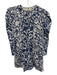 Ulla Johnson Size 2 Blue & Cream Cotton Blend Denim Floral Long Sleeve Dress Blue & Cream / 2