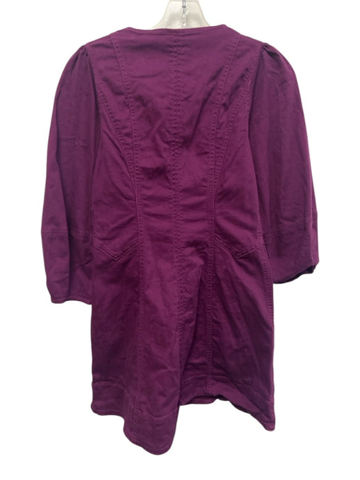 Ulla Johnson Size 4 Purple Cotton Blend Denim Long Sleeve Mini Dress Purple / 4