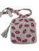 Moyna White & Pink Beaded Lips Crossbody Bag White & Pink / XS