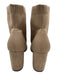 Mia Shoe Size 7.5 Beige Elastane Block Heel Ankle Stretch Booties Beige / 7.5