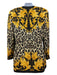 Escada by Margaretha Ley Size 36 Black & Gold Wool & Silk Button Front Jacket Black & Gold / 36