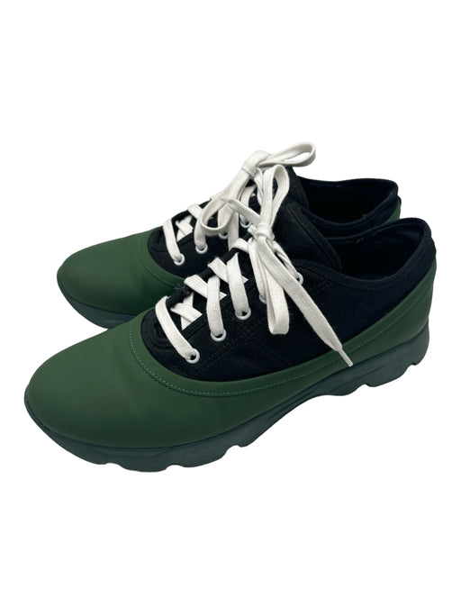Marni Shoe Size 42 Green & Black Leather & Canvas Low Top Men's Shoes 42