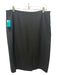 Lafayette 148 Size 12 Black Acetate Blend Mid Rise Back Zip Below Knee Skirt Black / 12