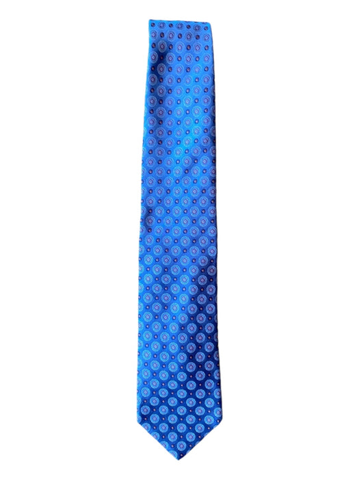 Zegna Blue & Red Silk Medallion Men's Ties