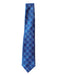 Zegna Blue & SIlver Silk Medallion Men's Ties