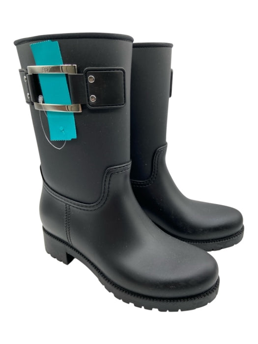 Roger Vivier Shoe Size 36 Black Rubber Silver Hardware Buckle Slip On Rainboots Black / 36