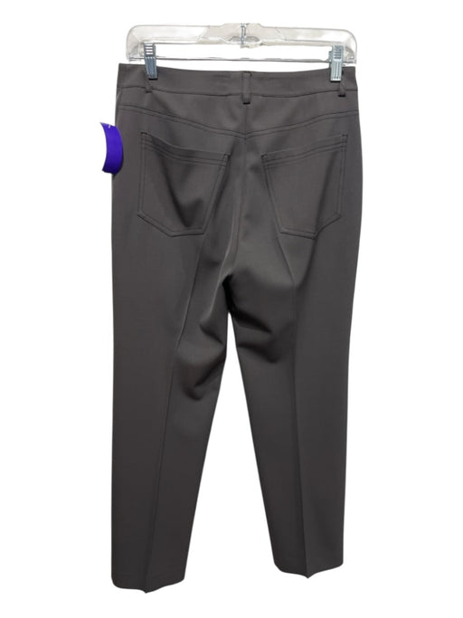Akris Size 6 Dark Taupe Wool Blend Mid Rise Front Crease Straight Leg Pants Dark Taupe / 6