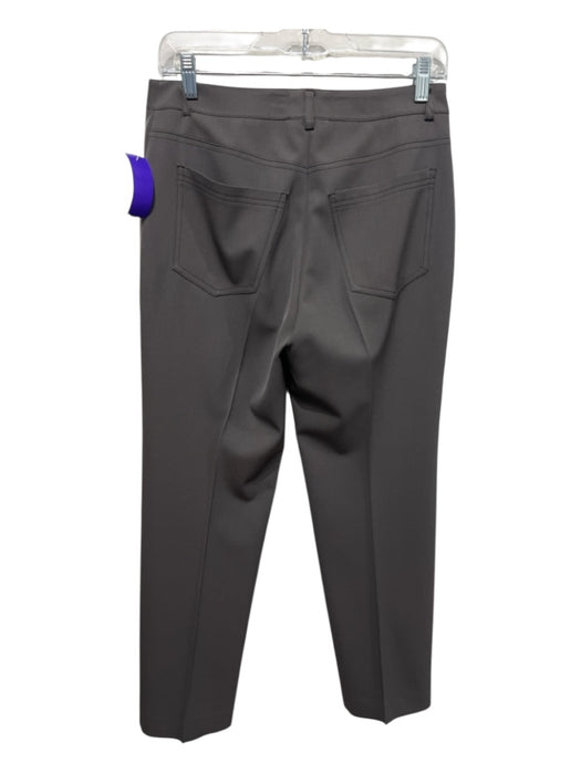 Akris Size 6 Dark Taupe Wool Blend Mid Rise Front Crease Straight Leg Pants Dark Taupe / 6