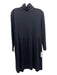 Gabriele Knecht Size P Black Wool Long Sleeve Mock Neck Gathered Waist Dress Black / P