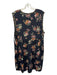 Gabriele Knecht Size P Black, Orange, Multi Rayon Sleeveless Floral Print Dress Black, Orange, Multi / P