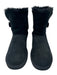 Ugg Shoe Size 6 Black Suede Faux Shearling Button Boots Black / 6