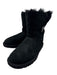 Ugg Shoe Size 6 Black Suede Faux Shearling Button Boots Black / 6