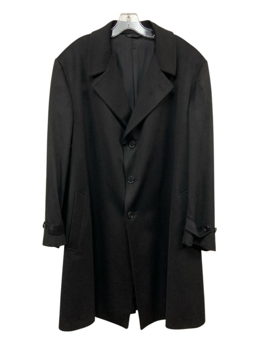 No Brand Size 46 Black Cashmere Solid Overcoat Men's Jacket Black / 46