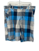 Lululemon Size Est 36 Blue & White Synthetic Plaid Khaki Athleisure Men's Shorts Blue & White / Est 36