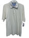 Zegna Size XL White Cotton Solid Polo Men's Short Sleeve White / XL
