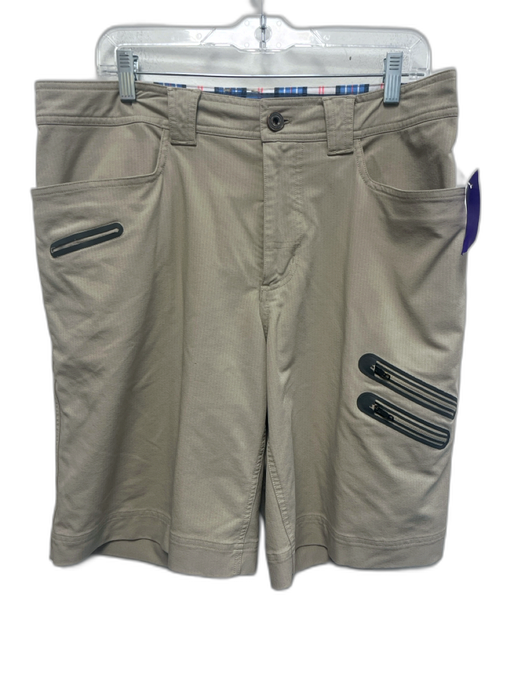 Lululemon Size Est 36 Tan Synthetic Solid Khaki Athleisure Men's Shorts Tan / Est 36