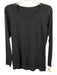 Lululemon Size L Black No Fabric Tag Long Sleeve Wide Neck Shoulder Detail Top Black / L