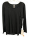 Lululemon Size 6 Black Pima Cotton Long Sleeve Wide Neck Shoulder Detail Top Black / 6