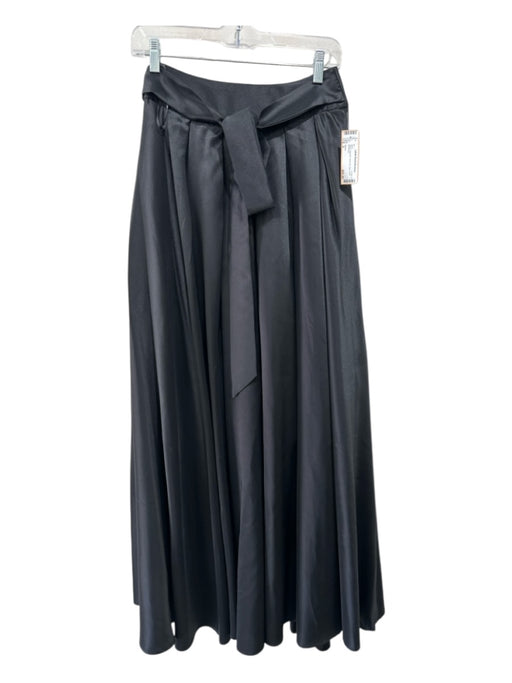 Gracia Size S Black Polyester Back Zip Maxi Sash Skirt Black / S