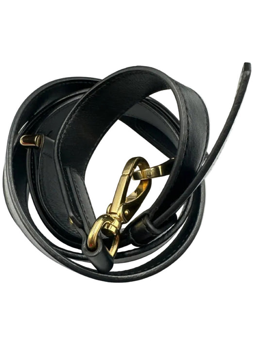 Prada Black Leather Logo Top Handle Strap Incl Certified by Entrupy Bag