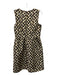 Red Valentino Size 44 Beige & Black Polyester Cheetah Round Neck Back Zip Dress Beige & Black / 44