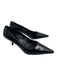 Prada Shoe Size 38 Black Leather Pointed Toe Closed Heel Kitten Heel Pumps Black / 38
