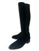 Aquatalia Shoe Size 7.5 Black Suede Neoprene Inner Side Zip Knee High Boots Black / 7.5