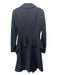 All Saints Size 8 Black Wool Blend Trench Double Breast pocket Coat Black / 8