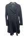 All Saints Size 8 Black Wool Blend Trench Double Breast pocket Coat Black / 8