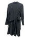 All Saints Size 8 Black Wool Blend Trench Double Breast Darted Jacket Black / 8