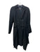 All Saints Size 8 Black Wool Blend Trench Double Breast Darted Jacket Black / 8