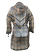 Burberry Size 4 Brown, Black & Red Polyester & Viscose Semi Sheer Hood Zip Coat Brown, Black & Red / 4