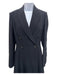 Givenchy Size 38 Black Viscose Long Sleeve Buttons Trench shoulder pads Coat Black / 38