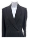 Givenchy Size 38 Black Viscose Long Sleeve Buttons Trench shoulder pads Coat Black / 38